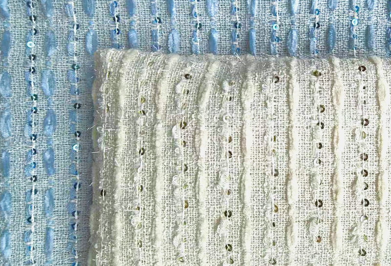 425 mg 148 cm Knitter- und verschleißfester Tweedstoff, gewebter Stoff/Chanel-inspirierter Stoff 897331