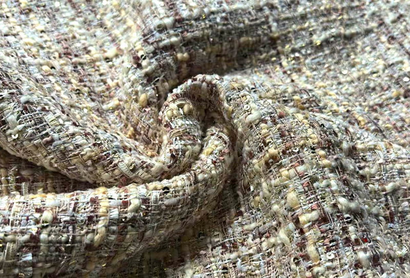 550 mg, 148 cm Breite, gewebter Stoff aus Tweed/Chanel-inspirierter Stoff k240230