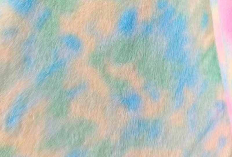 500 g/m² europäischer Nerz-Druck, regenbogenfarbener künstlicher Nerzstoff 500 g/m² europäischer Nerz-Druck, regenbogenfarbener künstlicher Nerzstoff