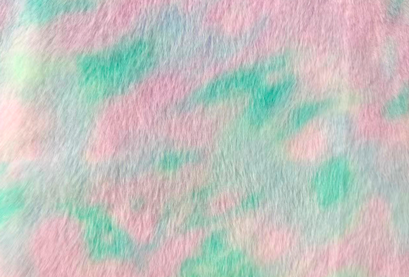 500 g/m² europäischer Nerz-Druck, regenbogenfarbener künstlicher Nerzstoff 500 g/m² europäischer Nerz-Druck, regenbogenfarbener künstlicher Nerzstoff