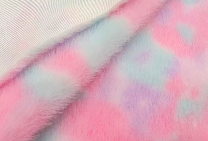 500 g/m² europäischer Nerz-Druck, regenbogenfarbener künstlicher Nerzstoff 500 g/m² europäischer Nerz-Druck, regenbogenfarbener künstlicher Nerzstoff
