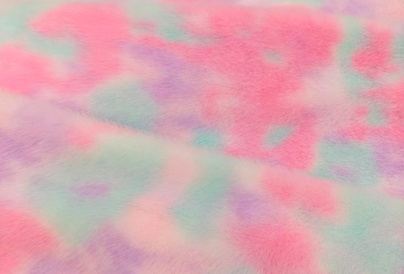 500 g/m² europäischer Nerz-Druck, regenbogenfarbener künstlicher Nerzstoff 500 g/m² europäischer Nerz-Druck, regenbogenfarbener künstlicher Nerzstoff