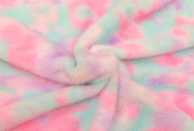 500 g/m² europäischer Nerz-Druck, regenbogenfarbener künstlicher Nerzstoff 500 g/m² europäischer Nerz-Druck, regenbogenfarbener künstlicher Nerzstoff
